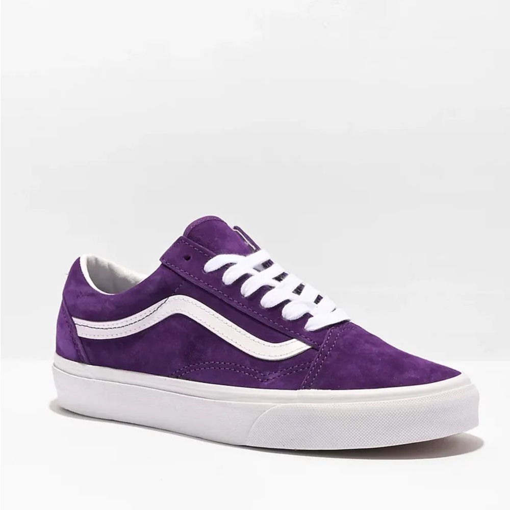 Vans Purple and White Old Skool Sneakers